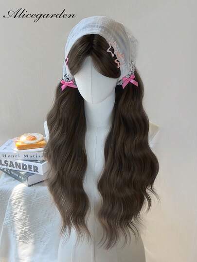 alicegarden Tóc giả tổng hợp dài 30 inch với kiểu tóc xoăn tự nhiên, màu nâu lanh tuyệt đẹp. Thiết kế rẽ ngôi giữa. Được làm từ sợi chịu nhiệt để đảm bảo độ bền. Bộ tóc giả này hoàn hảo để sử dụng hàng ngày, mang lại vẻ ngoài tự nhiên và chân thực. (Không bao gồm phụ kiện)