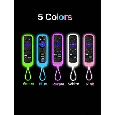 1pc Silicone Remote Control Cover Compatible With  TV Remote, Glow-In-The-Dark Remote Holder Case For  Streaming Stick 4K, Express 4K+, Premiere, Streambar, Simple Remote/Voice Remote With Lanyard Insulation, Galentines, Puppy, Carnival