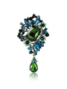 Stylish Crystal Glass Brooches For Women Unisex Elegance Rhinestone Flower Pins Banquet Jewelry Clothing Accessories/Friends Gathering Badges New Gifts - Medium-sized Glass (2485) - View 8