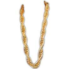 Arsimus 40-Inch Heavy Gold-Tone Dookie Chain For 80s And 90s Rapper Costume - As Pic - View 5