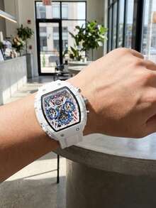 Đồng hồ bấm giờ đa chức năng ONOLA thời trang mới dành cho nam, đồng hồ thể thao chống nước có dạ quang, kiểu dáng Châu Âu & Mỹ, mặt số lớn, đồng hồ cơ khí, thiết kế tối giản và phong cách dành cho nam giới. - Một cỡ - Xem 9