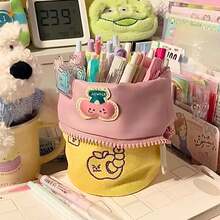日式竖款翻盖铅笔袋，大容量铅笔盒，学生文具收纳管 - 多色 - 查看 9