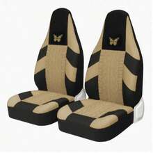 1pc/2pcs All-Season Car Seat Cover, Fabric Thin Anti-Dirty Cushion Cover, Breathable Elastic Mesh Seat Cover, Tire Embossed Butterfly Print Seat Cover (Lightweight Sheer Fabric, Not Fleece Lined) - Head - View 12