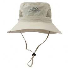 男女通用户外徒步钓鱼西部牛仔帽，速干防晒宽檐休闲渔夫帽 - 米白 - 查看 11