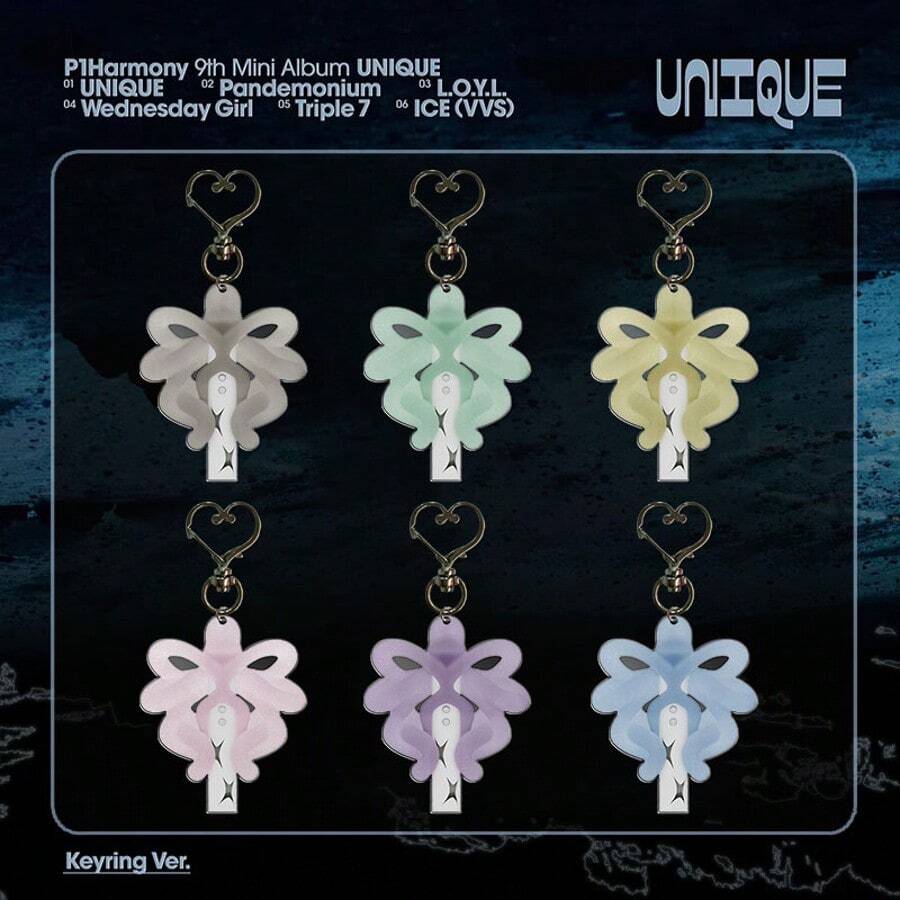 P1Harmony "UNIQUE" Album Acrylic Keychain, Pendant, Bag Accessory, Matching Merchandise, Holiday Gift, Birthday Gift - Multicolor - View 1