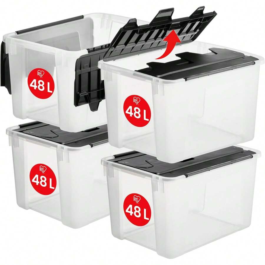 Boîtes de rangement avec couvercles - x4 - Voir 1