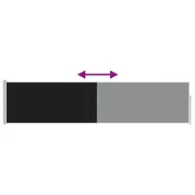 vidaXL Ausziehbare Seitenmarkise 120*500 cm Schwarz Geeignet für Häuser, Gärten, Balkone, Mauern, Terrassen, Patios, Hochzeiten, Dschungelpartys, Geburtstage, Veranden, als Kulisse für weihnachtliche Blätterdekorationen, für Innen- und Außendekorationen sowie für Weihnachtsdekorationen. Sichtschutzwände mit Windschutz und Seitenwandmarkisen, ideal für Terrassen und Balkone - 5 Stück schwarz - Übersicht 6