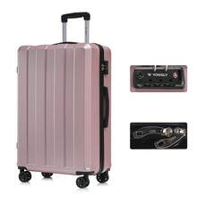 YONSLY Suitcase 20/24/28 Inch With YKK Zipper, TSA Lock, 4 Quiet Wheels, 360° Mesh Compartment, Hard Shell Suitcase, Large Trolley Suitcase, Carry-On Luggage For Holidays, Short Trips And Business Trips - 玫瑰金 - 查看 9
