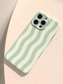 Ốp lưng điện thoại cứng cáp, họa tiết sọc lượn sóng đơn giản, lỗ nhỏ, bóng mượt, che phủ toàn bộ bề mặt. - Nhiều màu - Xem 3