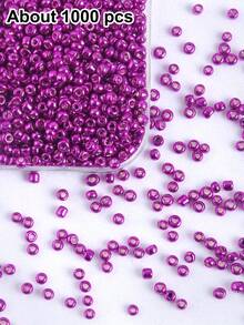3mm Cuentas de Semilla, 27 Colores de Cuentas de Semilla de Vidrio para Hacer Joyería, Pequeñas Cuentas Artesanales para Hacer Pulseras, Hacer Joyería DIY Pulsera Collar - Talón - Ver 12