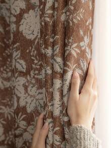 1 tấm rèm cản sáng cao cấp kiểu Châu Âu, chất liệu jacquard, thích hợp cho phòng khách, phòng ngủ, biệt thự, ban công sang trọng. Rèm cản sáng chất lượng cao, dài 84 inch. - Nhiều màu - Xem 3