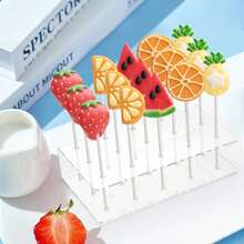 1pc/2pcs Transparent 15-Hole Lollipop Display Stand, Suitable For Colorful Candy Sticks, Cupcakes And Desserts, Great For Parties And Events, Dessert Display, Vertical Lollipop Rack - 透明 - 查看 2