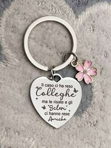 Ensemble de 24 pièces de cadeaux pour collègues : porte-clés pour meilleure amie, cadeau d'adieu de remerciement, anniversaire de meilleure amie, cadeau de Noël pour femmes, slogan décontracté pour fête, en alliage de zinc - Argent - Voir 9