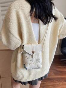 2026 New Arrival Small Crossbody Bag For Women, Minimalist Versatile Shoulder Bag, Lace Embroidery Design - White - View 5