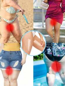 50/40/30 Anti-Chafing Thigh Bands, Unisex Summer Anti-Invisible Abrasion And Friction, Anti-Wear Pads, Provide Comfort And Protection For Women's Thighs And Calves, Waist Strap, Stickers, Provide Comfort And Protection - Multicolor - View 3