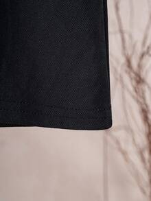 Boys' Contrast Trim Short Sleeve Polo Shirt - Black - View 6