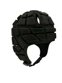 1pc Outdoor Sports Ski Helmet, Soft Padded Helmet, With Soft Lining Football Goalkeeper Helmet, Suitable For Football Training, Cycling Helmet - Black - View 2