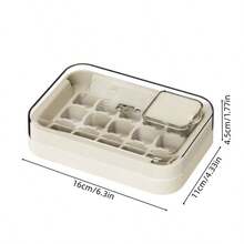 1个带盖硅胶冰格，一键演示，自制冰块，易脱模模具 - 彩色 - 查看 7