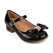 Girls' Heeled Ballet Flats, Sizes 28 To 36, Direct From The Factory, Super Comfortable 101-503 - 黑色 - 查看 2