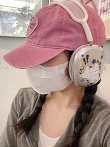 Transparent White Puppy Head Max Headphone Case - Clear - View 5