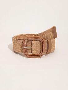 大码波西米亚风编织弹力腰带，百搭沙滩派对连衣裙，春夏皆宜，适合海滩、海边、度假等场合，尺码 XXL、XXXL - 卡其色 - 查看 10