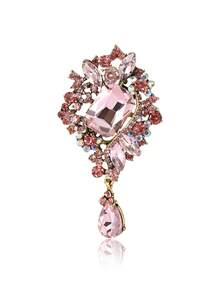 Stylish Crystal Glass Brooches For Women Unisex Elegance Rhinestone Flower Pins Banquet Jewelry Clothing Accessories/Friends Gathering Badges New Gifts - Medium-sized Glass (2485) - View 7