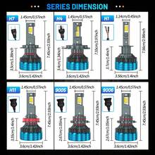 DrViAion 2个H4 LED Canbus汽车大灯超级H11 H7 H1 9012 9006 HB4 9005 LED灯泡即插即用300W 6000K汽车灯 - 白色 - 查看 10
