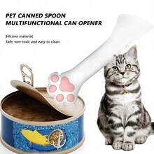 Cuchara multifuncional para latas de comida para mascotas, mini abrelatas adecuado para alimentar con comida enlatada a gatos y perros - Multicolor - Ver 5
