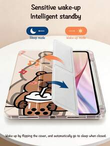 Ayotu The Cartoon Pattern Of Capybara Drinking Milk Tea Case Witch For Y Stand Flip Case Compatible With Ipad A16 ,Pro 13 12.9 11, Air 11 13, Mini, Air 11inch Case,Kindle (11th Generation-2024 Release),Kindle Paperwhite 12th Gen 2024 - Multicolor - View 7