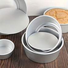 1/2个圆形戚风蛋糕模具（带可拆卸底座），阳极氧化铝不粘烤盘，坚固耐用，适用于戚风蛋糕、海绵蛋糕，适合婚礼/情人节/生日派对、母亲节和父亲节礼物 - 彩色 - 查看 7