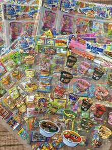 Decoraciones adhesivas de estilo lindo Y2K transparente para snacks, anime japonés y planificador, pegatinas coreanas - Multicolor - Ver 5