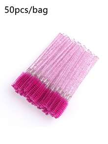 50/100 Pcs Disposable Mascara Wands,Mascara Brushes,Crystal Eyebrow Brush (Suitable For Eyelash Extensions),Disposable Curved Eyebrow Brushes, Spiral Brushes - Multicolor - View 14