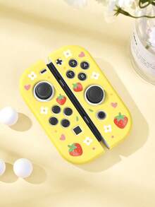 Ayotu 1对草莓樱桃图案保护壳，适用于Switch Joy-Con手柄，Switch Joy-Con左右手柄保护套，Switch游戏机配件，保护Joy-Con手柄免受损坏，防油防刮，易于安装和拆卸。 - 查看 12