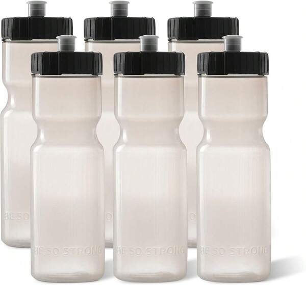 Reusable 22oz Sports Water Bottle Plastic Drink Bottle With Pull Top Cap Leakproof Dishwasher Ideal For Gym Cycling Outdoor Activities