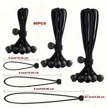 10/20/50个装户外露营帐篷固定弹力绳塑料球高弹力绳捆绑弹力球，蹦床沙滩网弹力绳带 - 彩色 - 查看 6