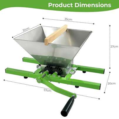 Manual Fruit Crusher Scratter Pulper Apple Cider Press Making Equipment 7L Juice