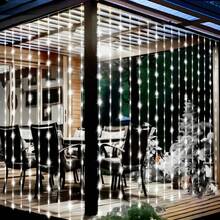 Battery Powered LED Curtain Lights, Home Decor Lights, Suitable For Birthday, Wedding, Party Scenes, Indoor/Outdoor Decoration - Battery Box Curtain Light - View 5