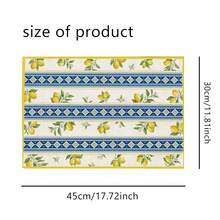 2/4/6/8件装柠檬印花长方形餐垫，适用于家庭、酒店、餐厅、节日庆典、宴会餐桌装饰 - 彩色 - 查看 4