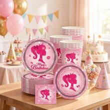 Bộ đồ ăn dùng một lần 51 món của Pink Princess bao gồm 10 đĩa ăn tối, 10 đĩa tráng miệng, 10 cốc giấy và 20 khăn ăn. Bộ đồ ăn tiện dụng này rất phù hợp cho cắm trại, dã ngoại, tiệc nướng ngoài trời, đám cưới và tiệc sinh nhật. - Nhiều màu - Xem 2