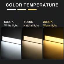 20/30/50cm Adjustable LED Motion Sensor Night Light, USB Rechargeable, 3 Color Temperature Modes, Magnetic LED Lamp Suitable For Home, Bedroom, Stairs, Room Decor, Bedside Reading Light, Corridor, Bathroom - Cabinet Lights - View 3