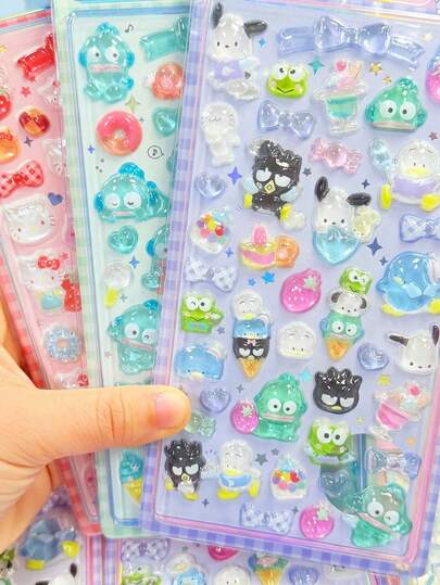 New Crystal Sticker Phone Case DIY Sticker, Beautiful And Affordable, Surprise Design. Cartoon Anime Japanese Style Decorative Sticker With Cute Cat Pattern, Reusable Waterproof DIY Phone Sticker, Embossed Crystal Children Gem Sticker