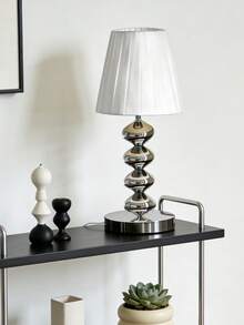 1pc USB Powered High-Quality Metal Retro Desk Lamp, Suitable For Bedside, Hostel, Dining Room, Camping, Minimalist Warm Light Atmosphere Lamp - Silver - View 10