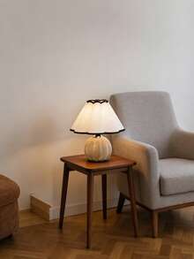 1pc USB Powered Rattan Woven Desk Lamp, Retro Lamp, Suitable For Bedside, Hostel, Dining Room, Camping, Minimalist Warm Light Atmosphere Lamp - Hand-woven Base + Black and White Lampshade - View 2