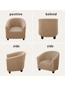 1件玉米格纹四季通用防水弹力沙发套，简约现代防滑沙发套，全弹力保护套，休闲简约，防污防刮，家居用品，通用沙发套 - 卡其色 - 查看 4