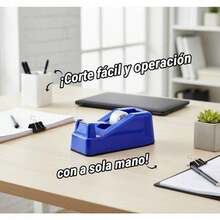 Durable Compact Design + Desktop Tape Dispenser + Precise Cut For Easy Installation + Ideal For Office/Study/Home Crafts + Perfect For Students And Professionals - Purple - View 3