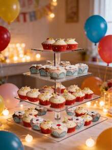 Giá để bánh nhiều tầng, kết hợp bánh kem và bánh cupcake, tháp bánh cupcake nhiều tầng, kệ trưng bày tráng miệng trong suốt, thích hợp cho bàn tráng miệng tiệc cưới, sinh nhật, giá trưng bày bánh, giá để bánh sinh nhật, giá để bánh, kệ trưng bày bánh, quầy tráng miệng, giá để bánh que, bàn bánh, kệ trưng bày bánh macaron, giá để bánh cupcake, kệ tráng miệng, kệ trưng bày bánh, kệ trưng bày nhiều tầng, tháp tráng miệng, kệ tráng miệng nhiều tầng, giá để bánh tối giản, tháp tráng miệng hiện đại, tháp bánh có thể tái sử dụng. - Nhiều màu - Xem 2