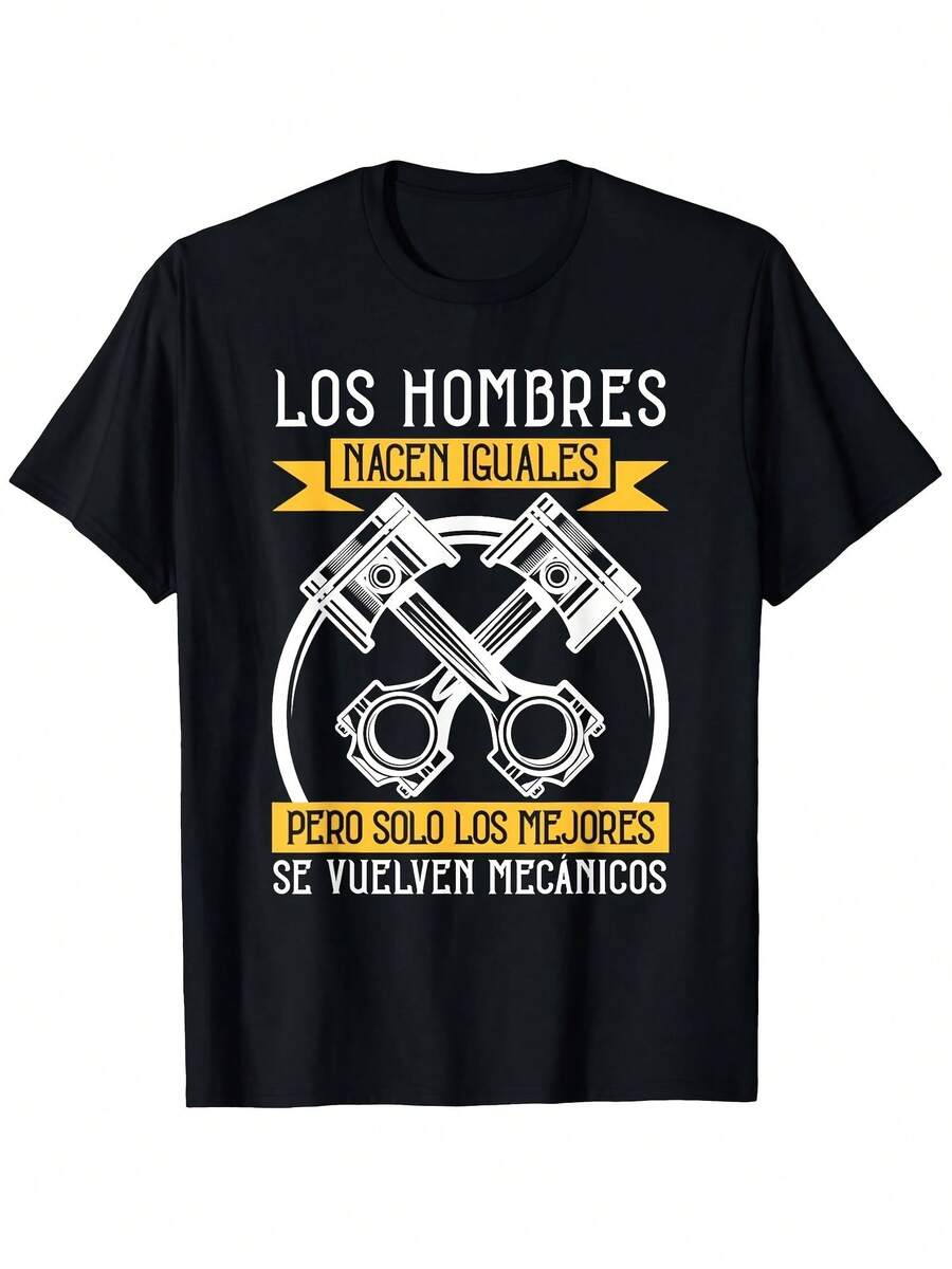 Men's Black Basic T-Shirt Cotton Crew Neck Short Sleeve 2026 New. Suitable as a gift for Father's Day.. Suitable as a gift for Father's Day. - Negro - Ver 1