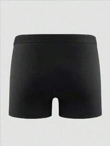 Men's "I Love My Wife" Letter Print Boxer Briefs, Funny Novelty Valentine's Day Gift Underwear, Stretchy Daily Wear Trunks - 黑色 - 查看 7