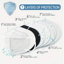 FFP3 3D Protective Face Mask, EU EN 149 Certified CE 0370, 7-Layer Disposable Respiratory Protection - A - View 5