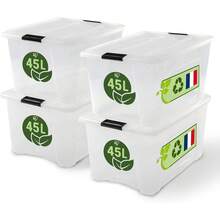 Boîtes de rangement avec couvercles - x4 - Voir 7